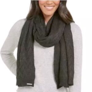 Vince Camuto Chevron Pointelle Knit Wrap Black